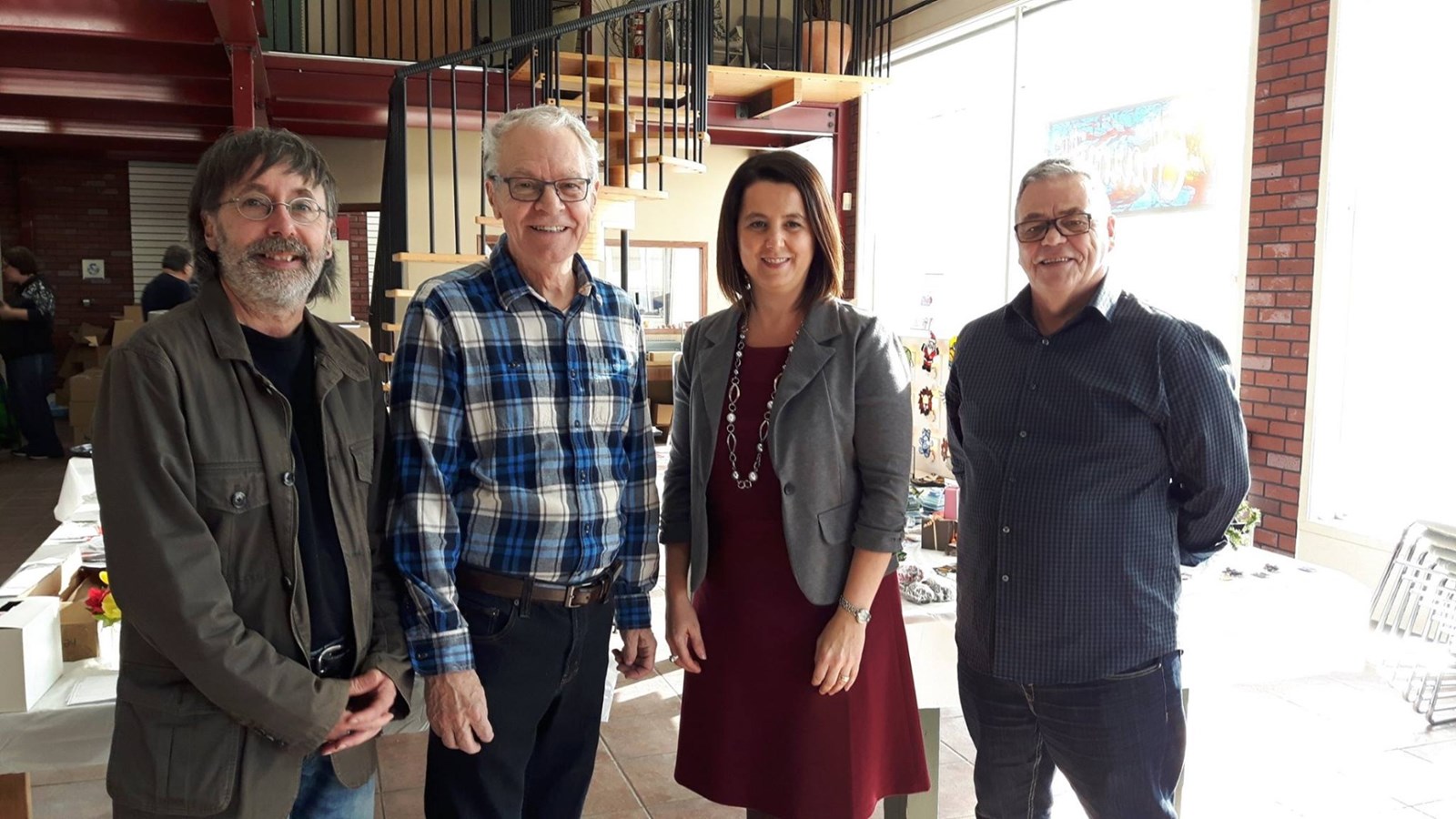 Mario Julien (Coordonnateur clinique SIT Mauricie), Gilles Bourdon (Coordonnateur entrepreneurial SIT Mauricie), Geneviève Provost (directrice générale SIT Mauricie), Claude Blais (directeur adjoint SIT Mauricie)  