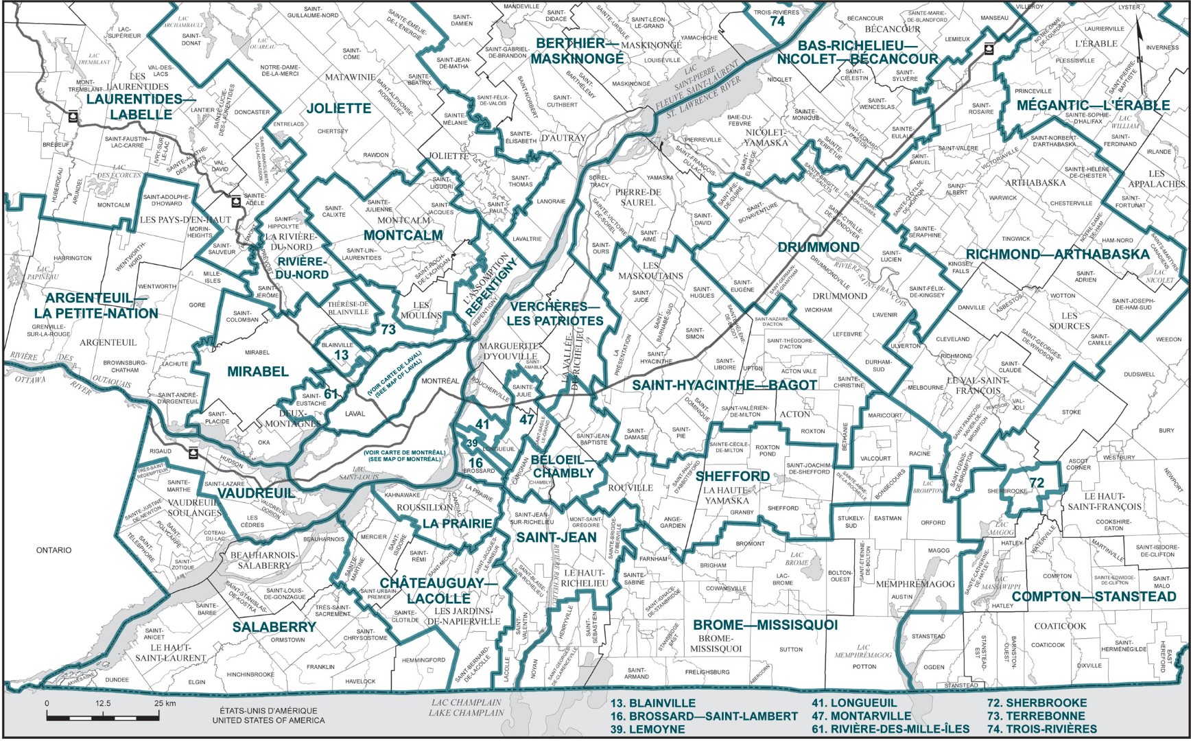 Voilà ce qui pourrait ressembler la nouvelle circonscription Beloeil-Chambly.