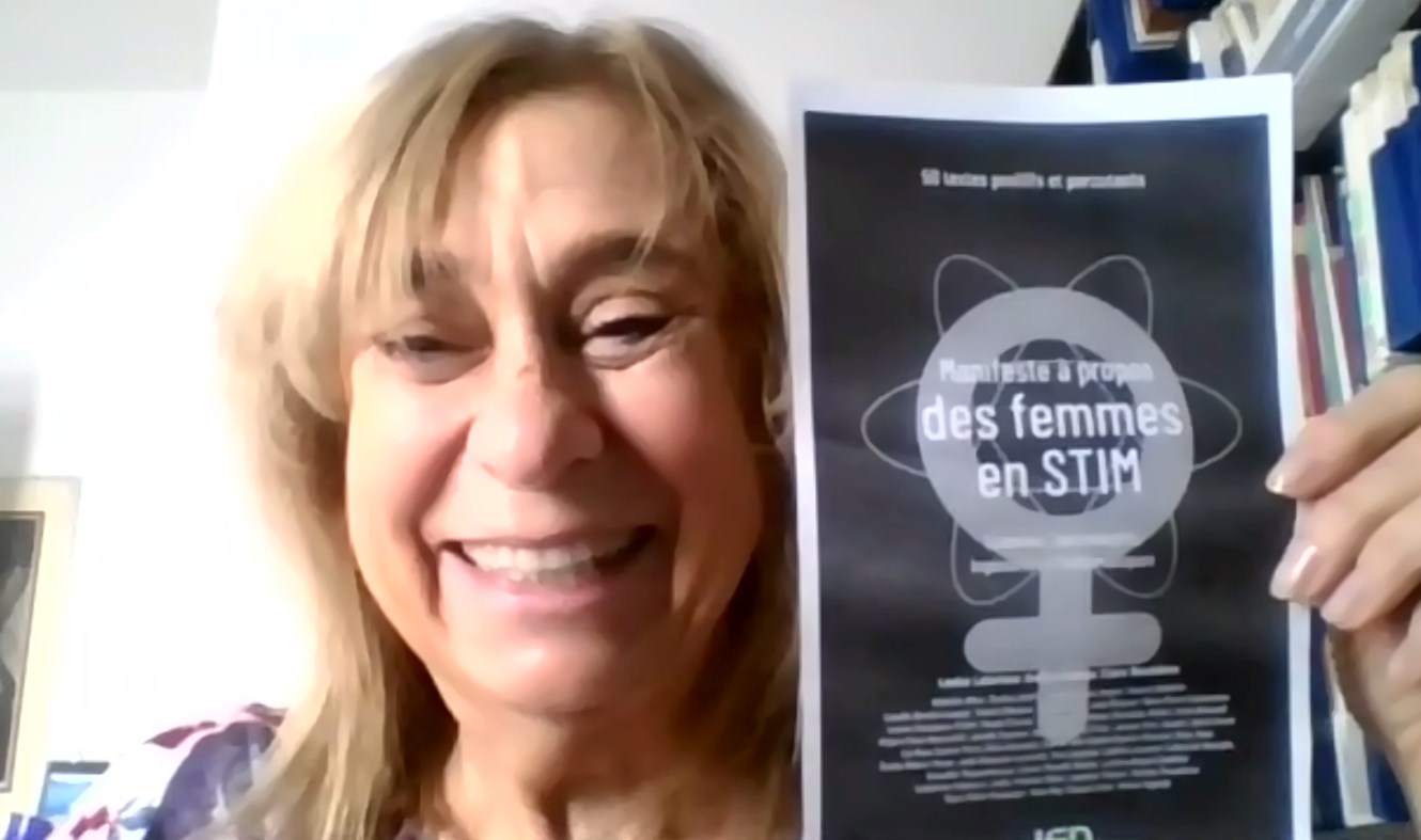 « J’aimerais que notre manifeste serve de base dans des groupes de discussion » affirme Mme Louise Lafortune.