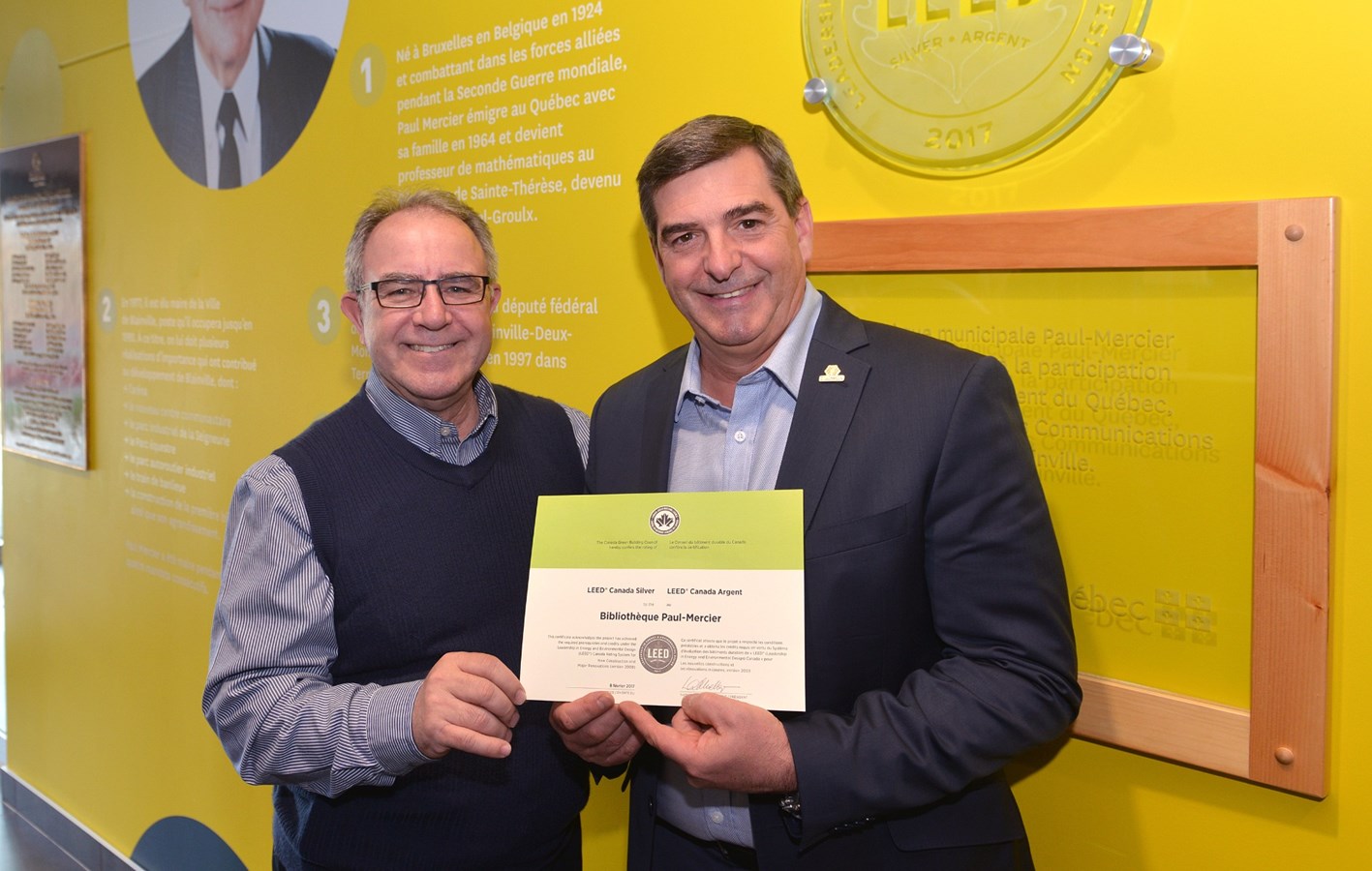 La bibliothèque Paul-Mercier certifiée LEED Argent 
