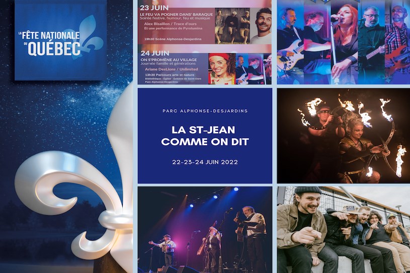 La Ville de Saint-Ours invite les citoyens et touristes de la  région à rejoindre ses festivités les 22-23 et 24 juin prochain au parc Alphonse-Desjardins