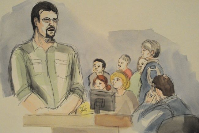 Yannick Auclair, qui demande que sa peine soit révisée, a témoigné une bonne partie de la journée.