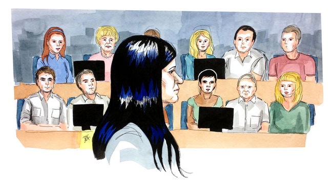 Les 12 membres du jury ont déclaré Adèle Sorella coupable du meurtre prémédité de ses deux filles au palais de justice de Laval, lundi matin.
