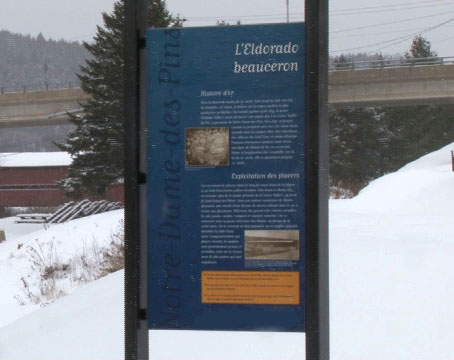 Des panneaux pour connaître un peu plus l'histoire de la Beauce