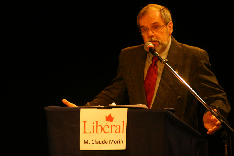 Claude Morin invite les gens à voter pour  un gouvernement responsable