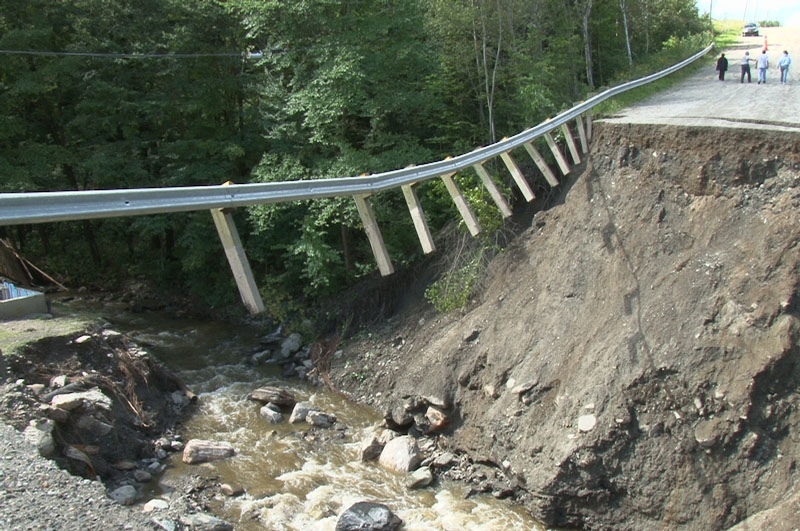 Tempête Irène: Les dégats aux infrastructures municipales atteindront plusieurs millions de dollars en Beauce