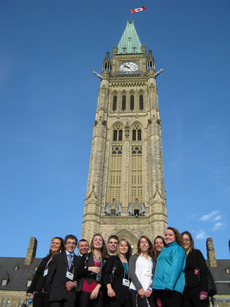 Les élèves de la CSBE en visite à la Chambre des communes à Ottawa