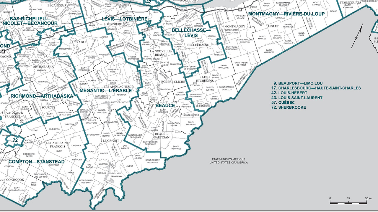 La circonscription fédérale de Beauce demeurera quasiment intacte