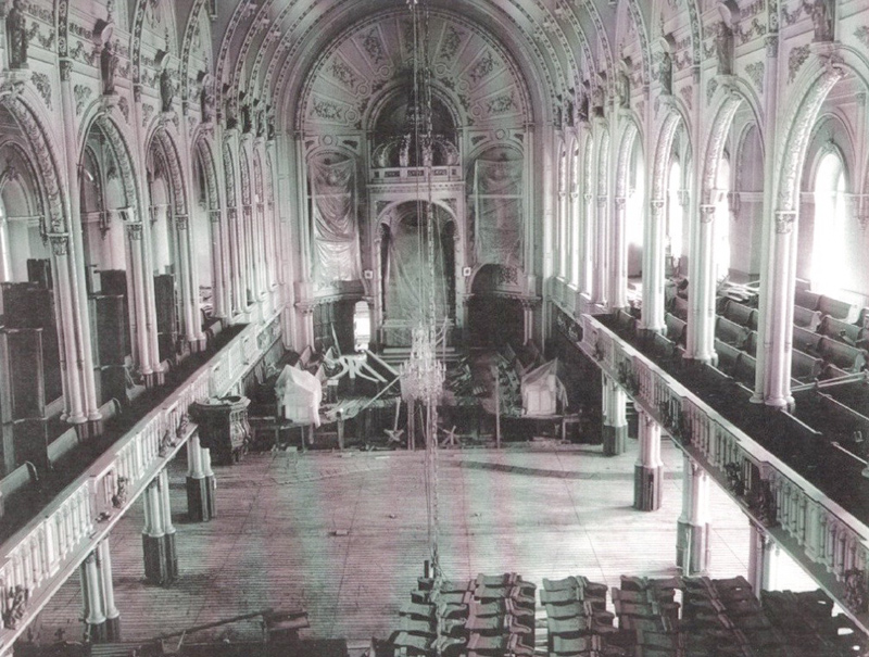 Rénovation de l'église de l'ouest en 1968