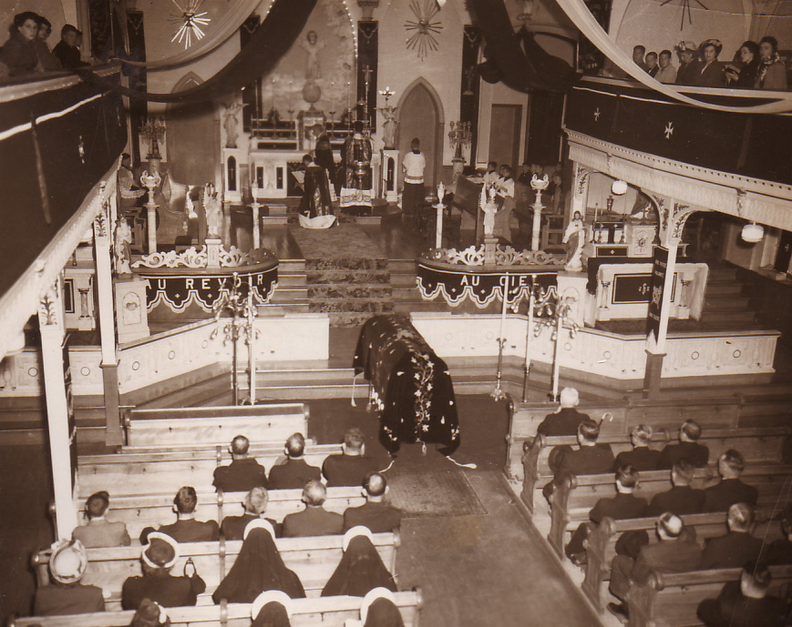 Protocole funéraire en 1950