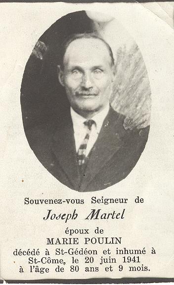 ancetre joseph martel st-come