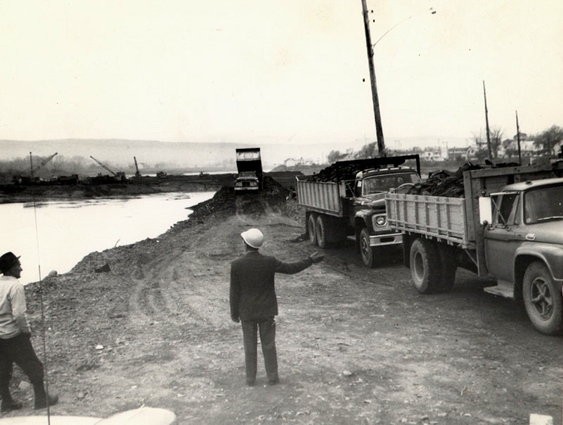 Construction de l'île
