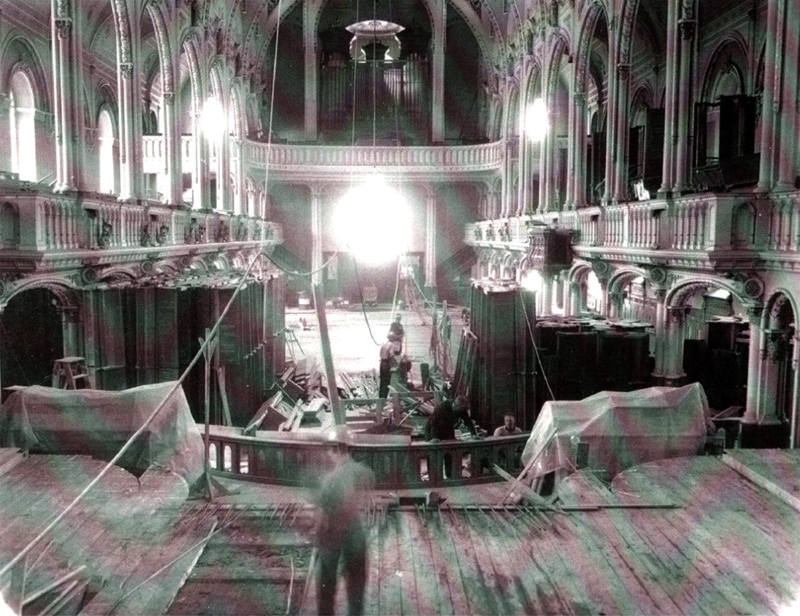 Rénovation de l'église de l'ouest en 1968