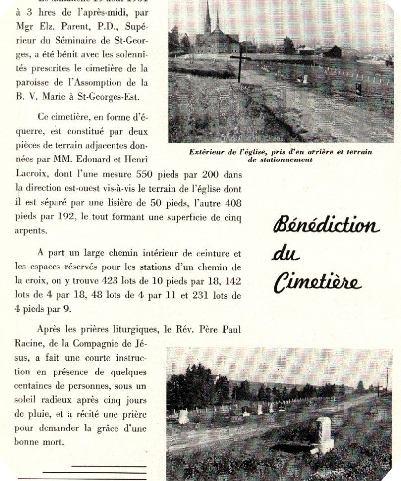 Bénédiction du cimetière