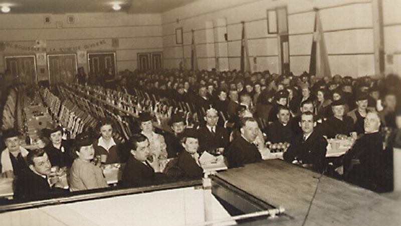 Souper à la salle paroissiale St-Georges Ouest, fin 60
