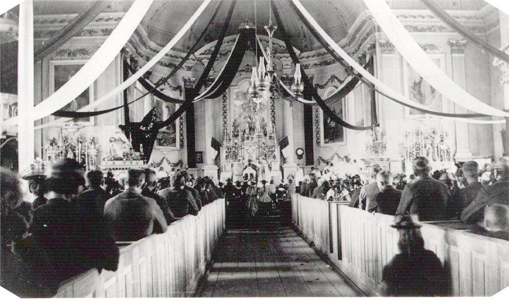 Intérieur de l'église en 1862