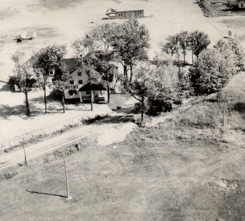 Vue aérienne de l'Arnold dans les années 40