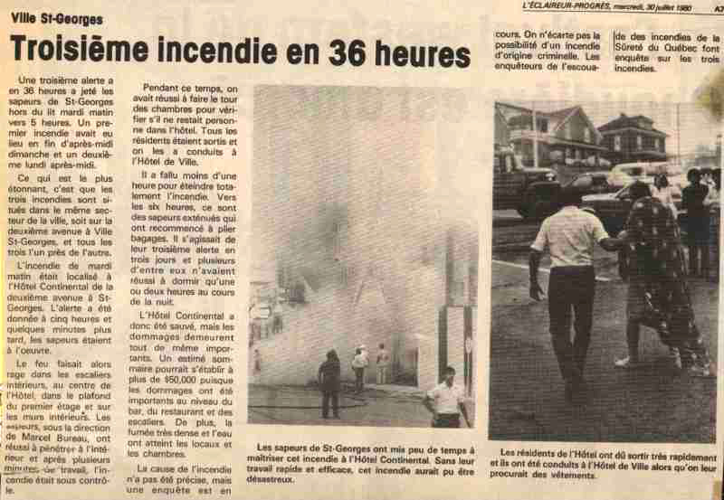 Troisième incendie en 36 heures