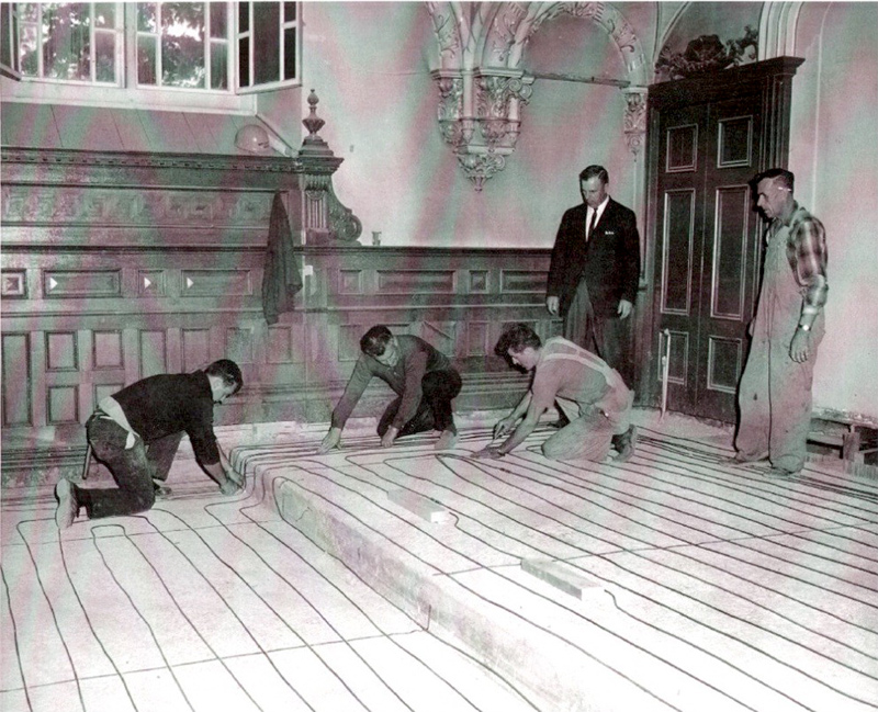 Rénovation de l'église de l'ouest en 1968