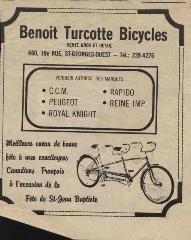 Benoit Turcotte bicycles