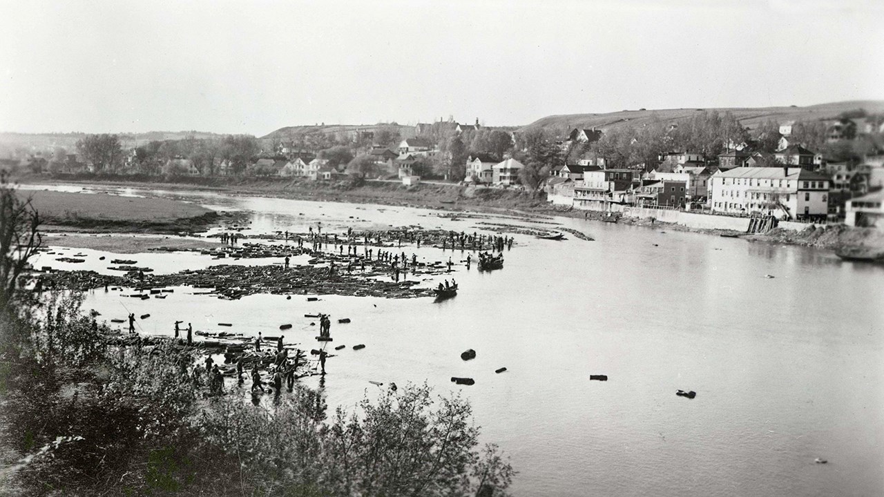 La drave à Saint-Georges au siècle dernier