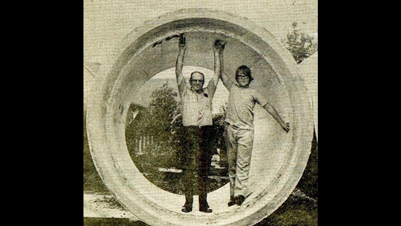 Enfouissement du ruisseau Jérôme dans l'ouest en 1972