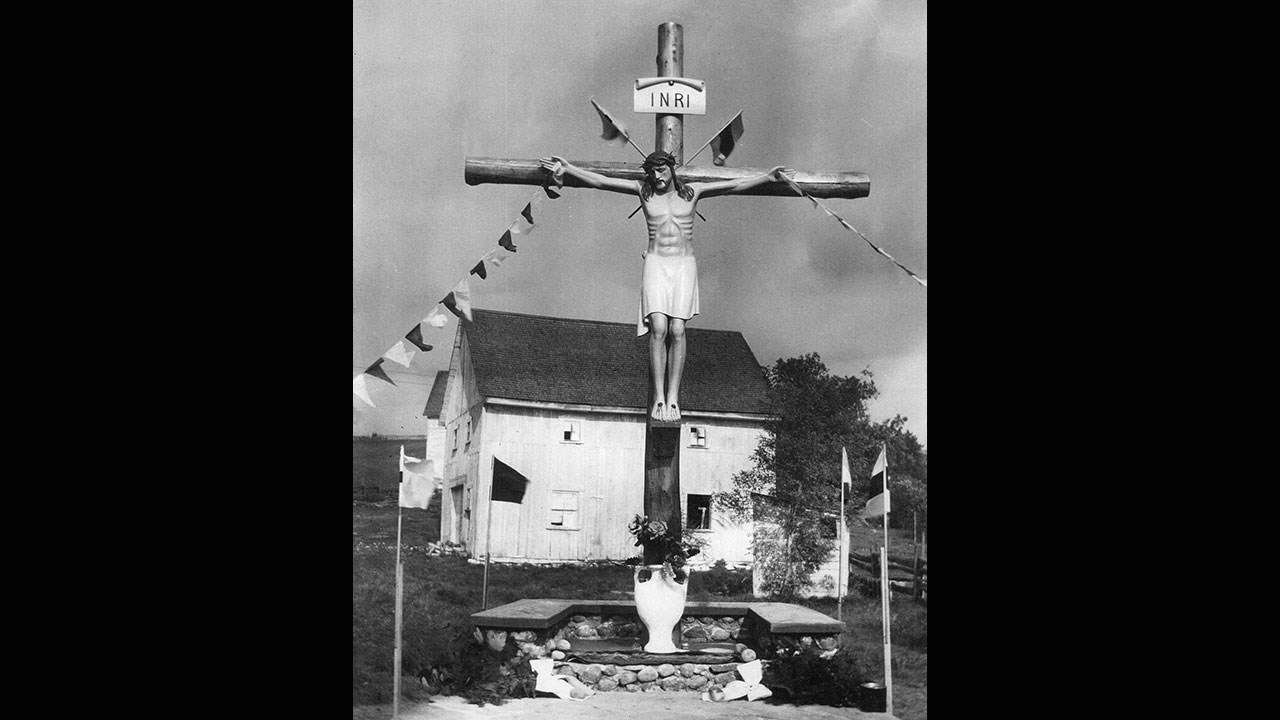 Les croix de chemin d'Odilas Caron à Jersey-Mills