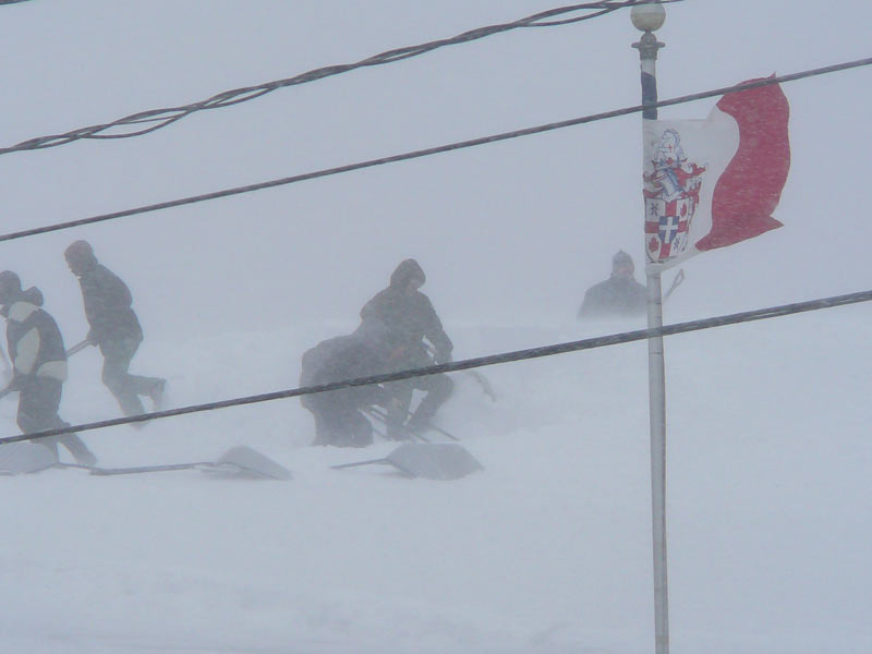 Déneigement à l'aréna