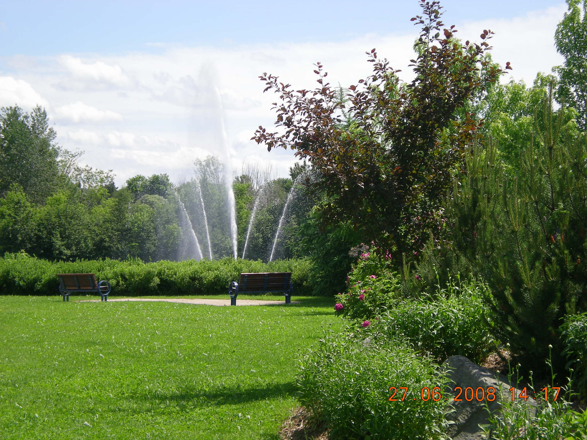 Jets d'eau aux passerelles