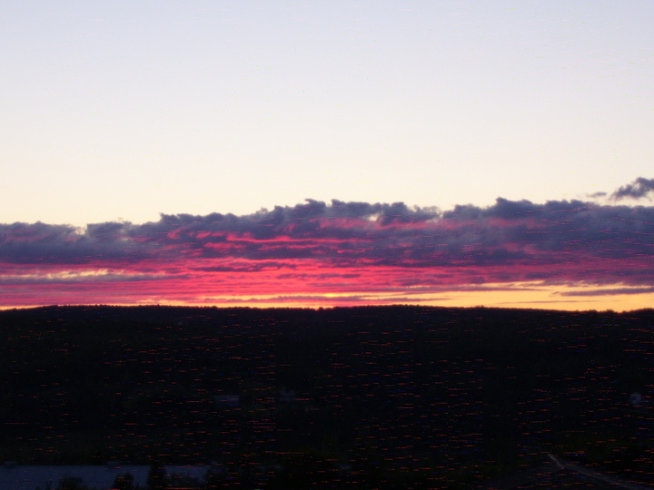 Coucher de soleil devant chez moi 