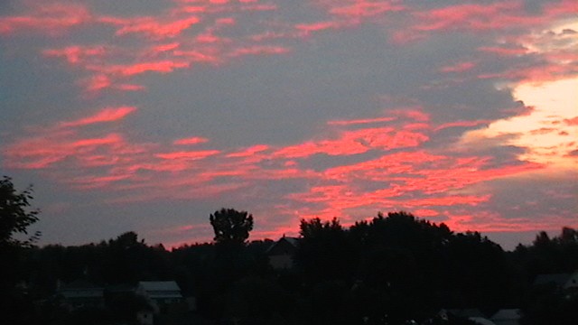 Le ciel en feu a St -Côme
