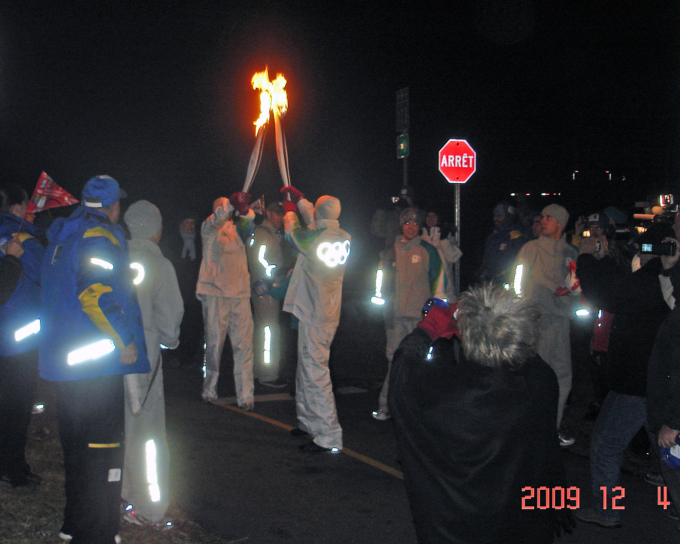 Flamme Olympique à Notre-Dame-des-Pins