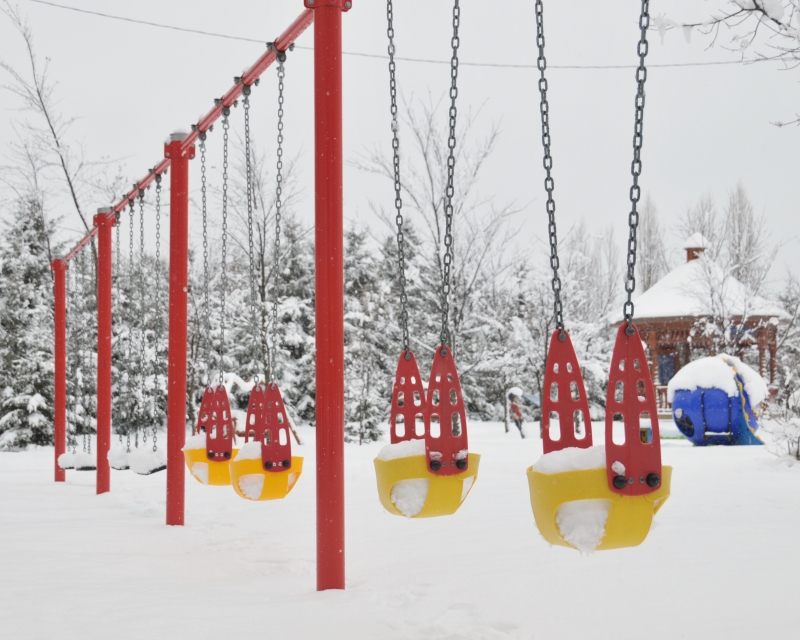 Le parc Veilleux dans sa première border de neige 2010 le 3 décembre