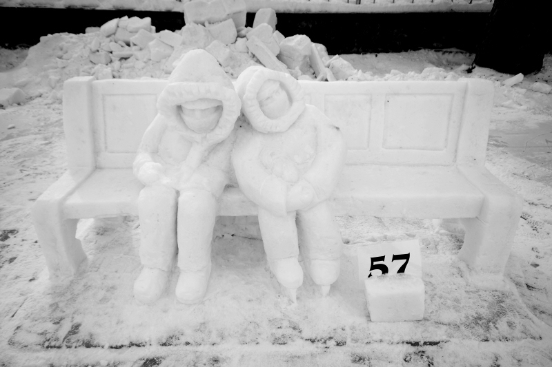 Prix du public, sculpture sur neige 15 février 2009, Saint-Georges