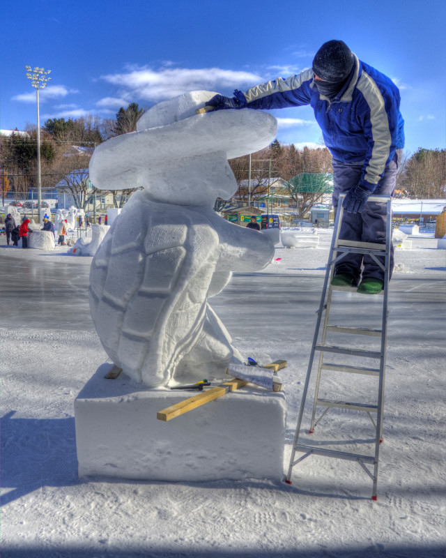 Le Mexicain  Sculpture sur neige 2012