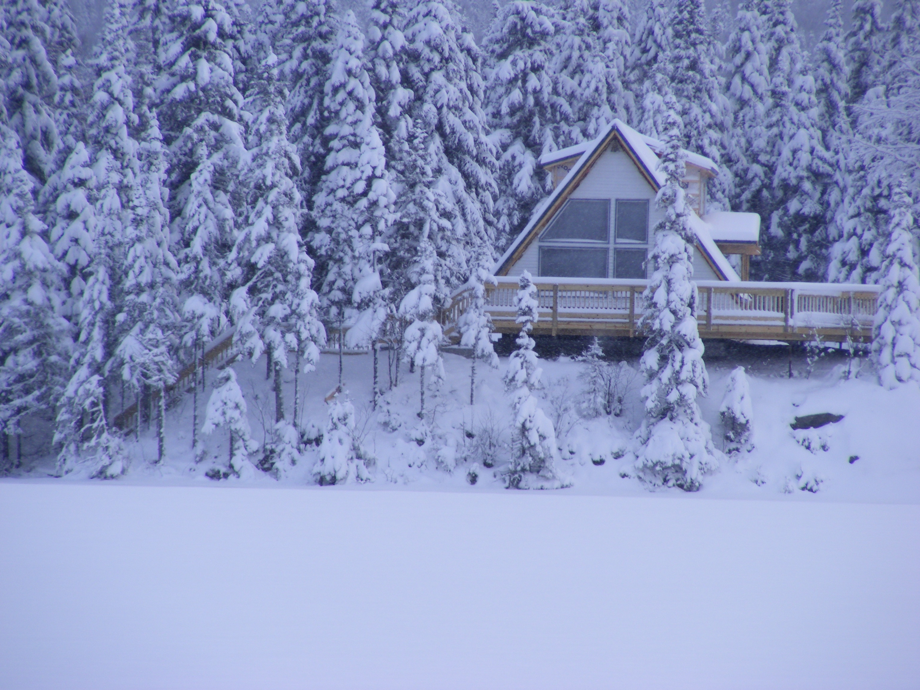 chalet enneigée