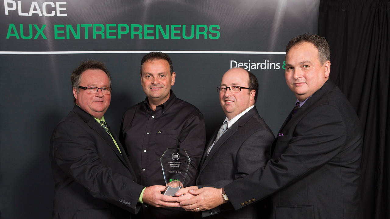 Conception Ro-Main remporte le Prix Desjardins Entrepreneurs 2013