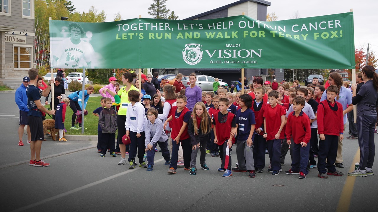 Les élèves de l’école Vision Beauce à Sainte-Marie relèvent le défi de course Terry Fox