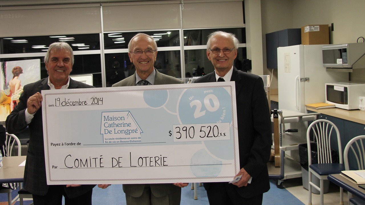 La loterie 2014 de la Maison Catherine de Longpré amasse 390 520 $