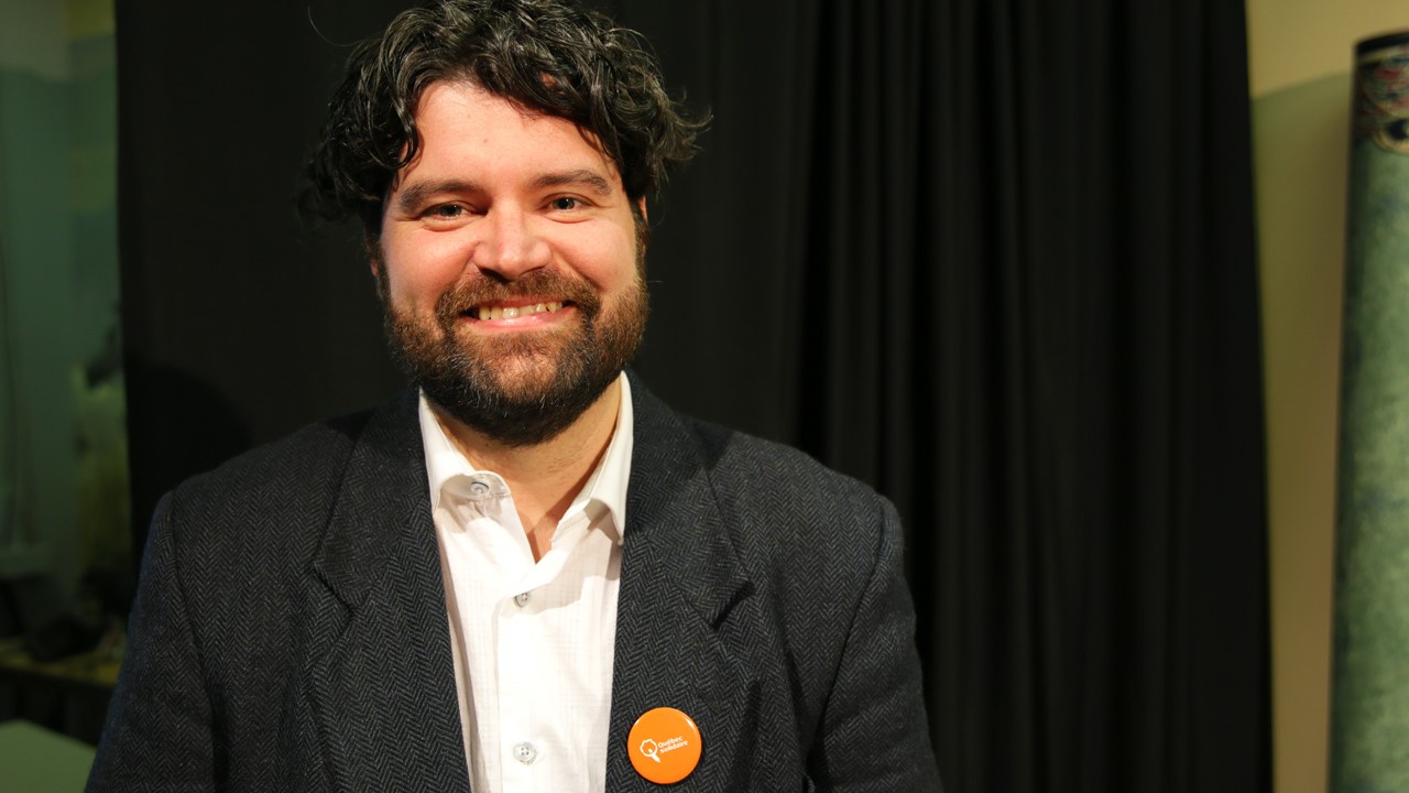 Mathieu Dumont, candidat pour Québec solidaire dans Beauce-Nord