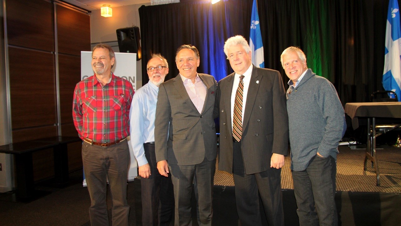 Passage de François Legault en Beauce pour appuyer la candidature de Tom Redmond