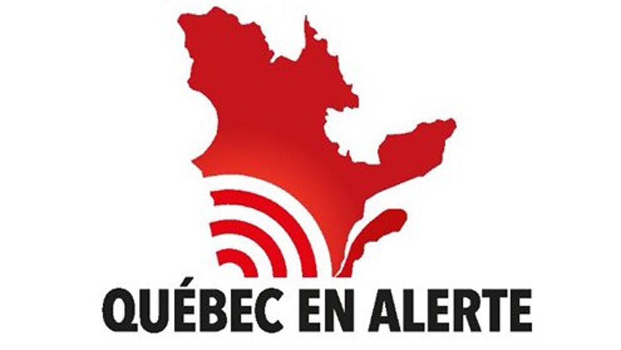 Test du système Québec en alerte ce matin