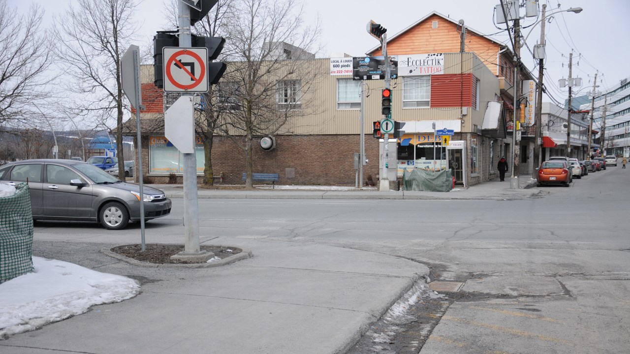 Collision entre un vélo et une voiture à Saint-Georges