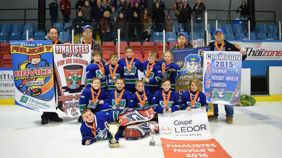 Les Lynx de la Haute-Beauce Novice B2 remportent une cinquième bannière 