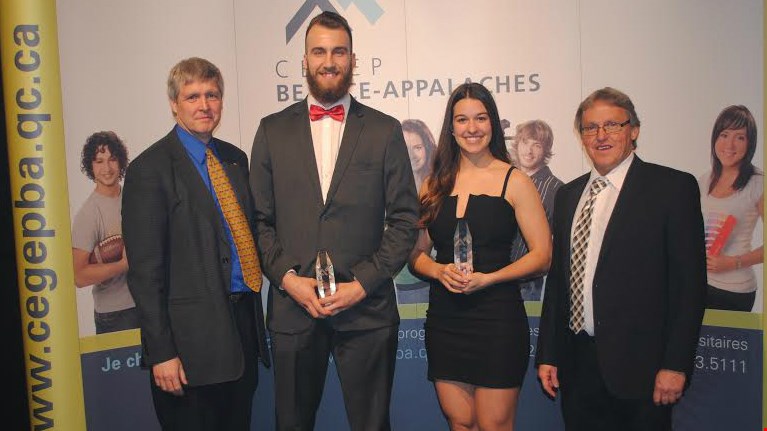 Dominique Marcoux et David Couture sont les athlètes de l'année du Cégep Beauce-Appalaches