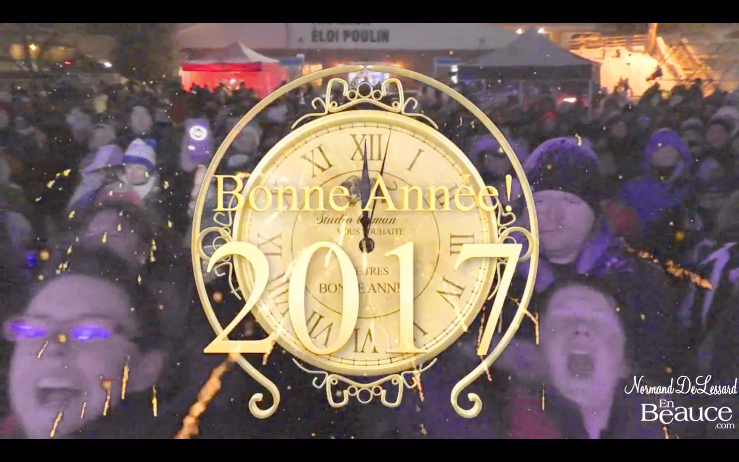 Normand DeLessard présente la soirée du jour de l'an 2016. 