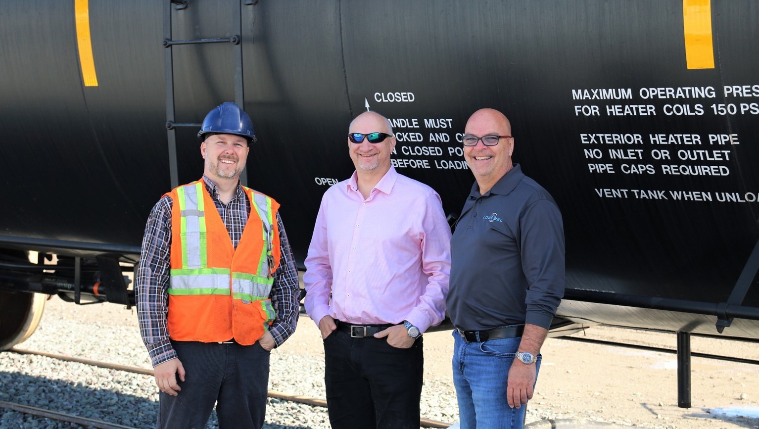 Un premier wagon pour le site de transbordement temporaire à Scott