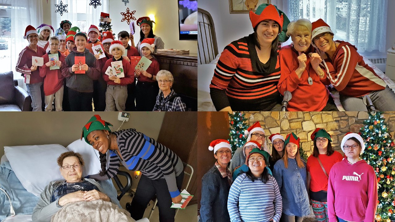 Des lutins de Noël réchauffent le coeur des résidents de L'Oiseau Bleu