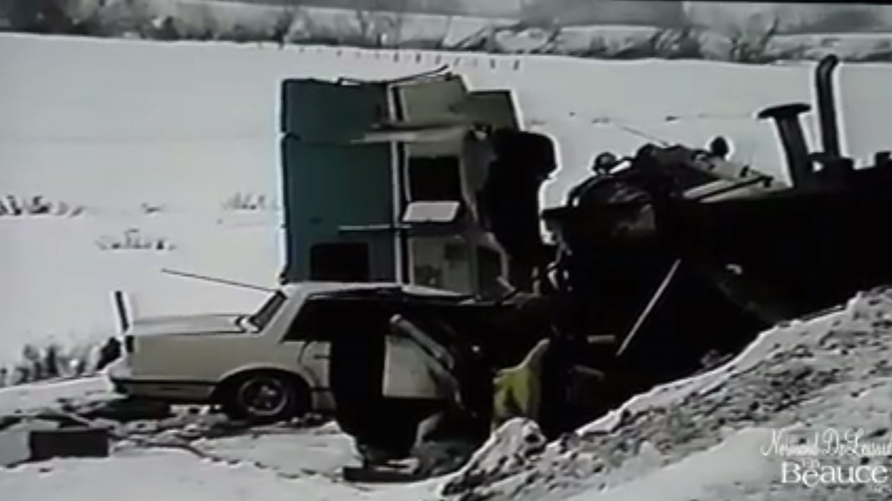 Normand DeLessard présente un accident à Vallée-Jonction en 1989