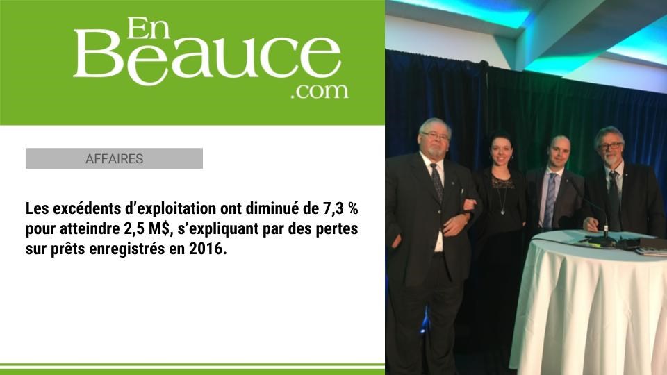 La Caisse Desjardins de Beauce-Centre dévoile un volume d'affaires de 811,2 M$